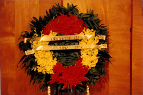 Wreath left at Guadalupe Hidalgo Site