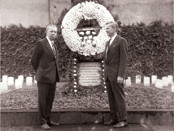 Aztec Club visits American Cemetery in 1972