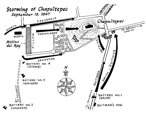 Plan De La Bataille De Chapultepec Battle Map Mexican War | Images and ...